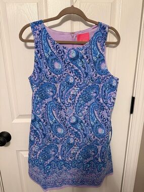 Lilly Pulitzer Women’s Sleeveless Blue & Lavender Paisley Romper
